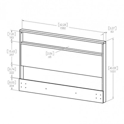 Tête de lit double/queen Holland - Chêne gris | Holland Tête de Lit Double/Grand - Chêne gris | D83G9ER2