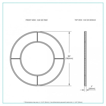 Rune Black 29.92 Miroir|Miroir Rune de 29,92 po noir
