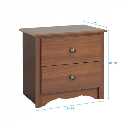 Monterey 2-Drawer Nightstand - Cherry|Table de nuit Monterey à 2 tiroirs - cerisier