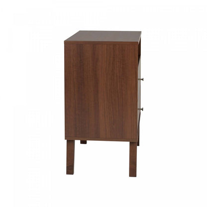 Milo 2-Drawer Tall Nightstand - Cherry|Table de nuit haute Milo à 2 tiroirs - cerisier