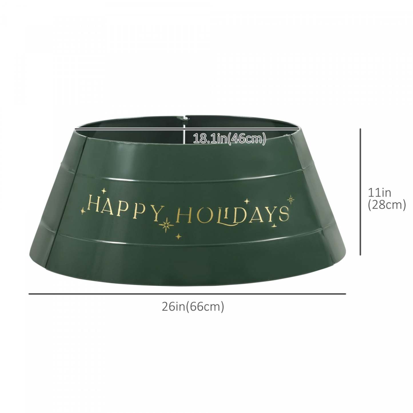 Homcom 26 Inch Christmas Tree Collar Ring, Stand Cover For Decor, Green|Homcom 26 Pouces Collier De Sapin De Noël, Housse De Support Pour Décor, Vert