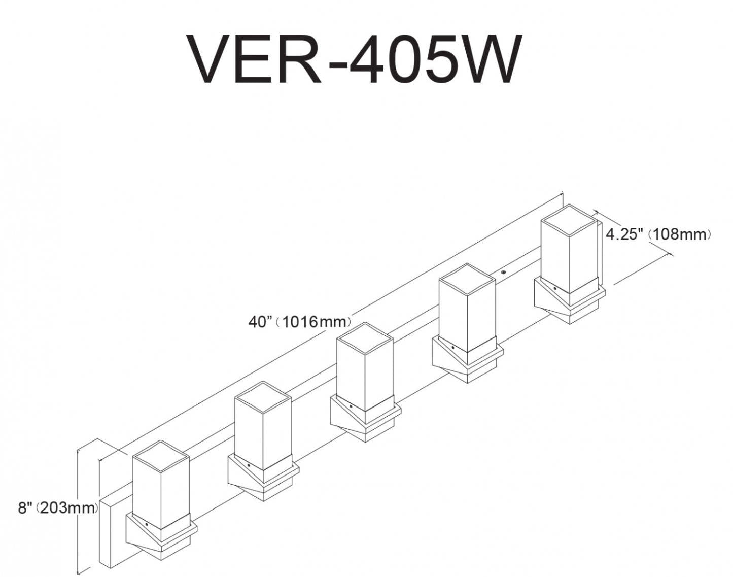 Dainolite Veronica 5 Light Vanity Light Matte Black/Aged Brass Clear Glass Lamp|Lumière de coiffeuse Veronica de Dainolite en verre transparent, avec fini noir mat et laiton vieilli et 5 ampoules