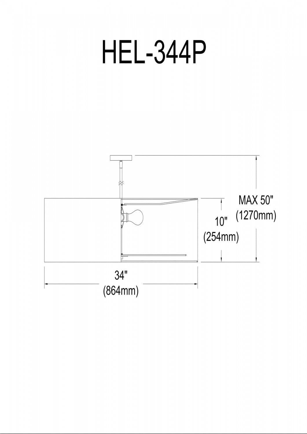 Dainolite Helena 4 Light Pendant 34 Dia Polished Chrome Finish White Shade White Diffuser Lamp|Luminaire suspendu Helena de Dainolite de 34 po de diamètre avec abat-jour blanc qui diffuse la lumière, fini chromé poli et 4 ampoules