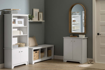 Banc de rangement Vito Cubby - Blanc pur | Vito Banc Avec Rangement - Blanc Solide