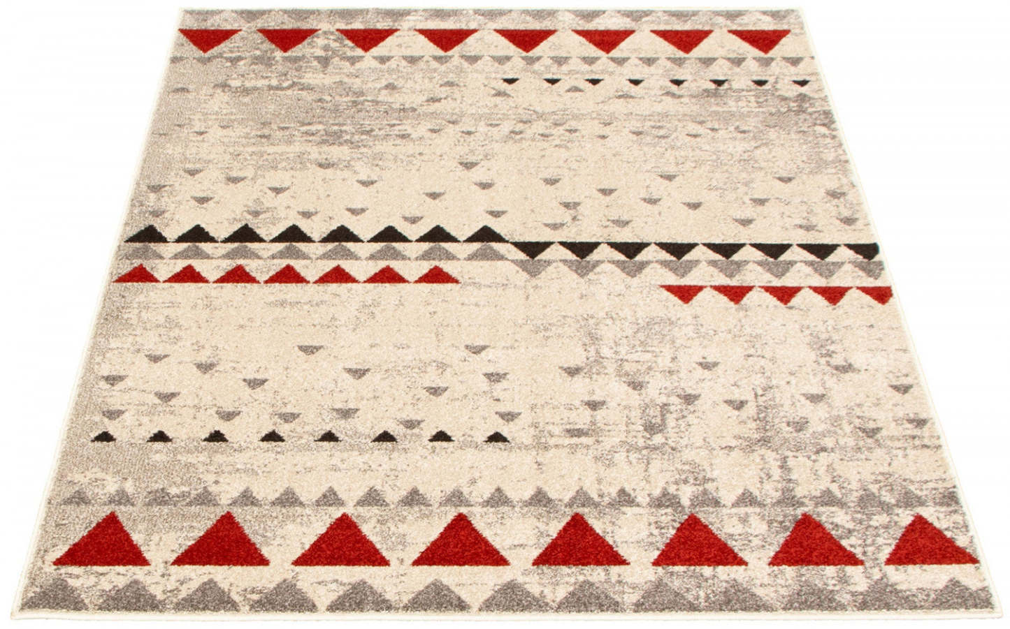 Tapis Raja ivoire-rouge - 5'3 x 7'3|Carpette Raja ivoire-rouge - 5 pi 3 po x 7 pi 3 po| D2BATPO4