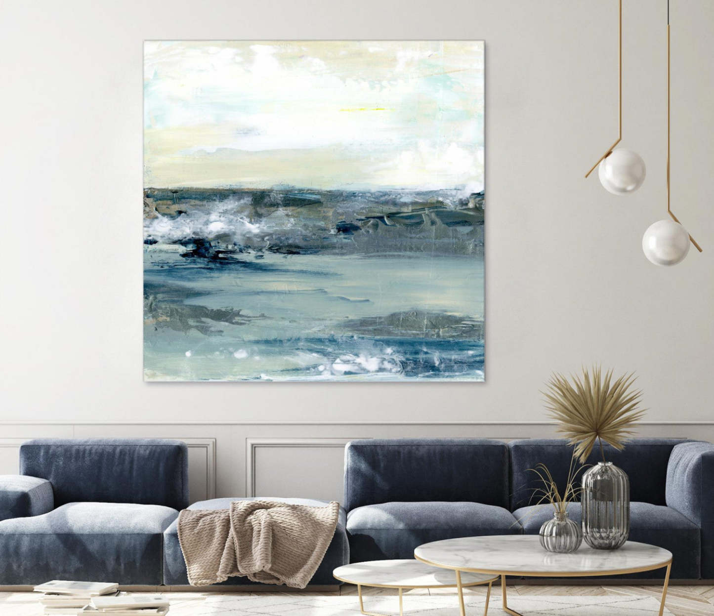 Coastal Blues I Giant Art 72x72 Wall Art|Œuvre d'art murale Giant Art « Coastal Blues I » 72 x 72