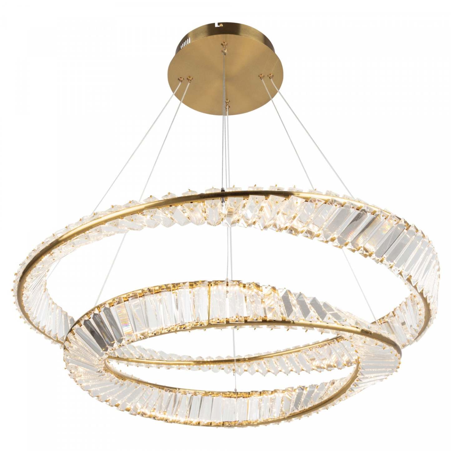 Stella 65 W LED Brushed Brass Chandelier|Lustre Stella laiton brossé à DEL de 65 W|D06HHFZ0