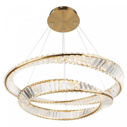 Stella 65 W LED Brushed Brass Chandelier|Lustre Stella laiton brossé à DEL de 65 W|D06HHFZ0