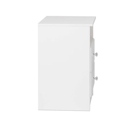 Astrid Kids 2-Drawer Nightstand - Blanc|Table de nuit Astrid à 2 tiroirs pour enfants - blanche