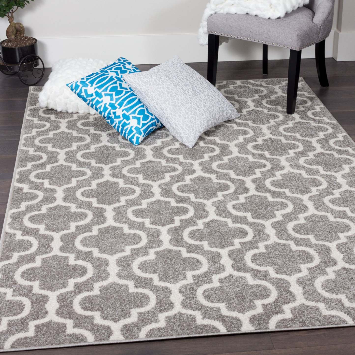 Tapis Lav Lat Gris 8x11|Carpette Lav grise 8 x 11|D80GYP7X