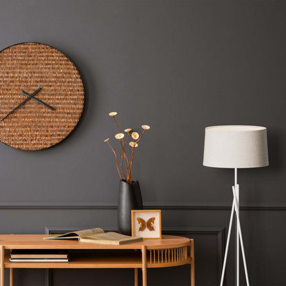 66 Lampadaire blanc élégant à pieds croisés avec abat-jour en tissu | Lampe à pied élégante blanche de 66 po à pattes croisées avec abat-jour en tissu