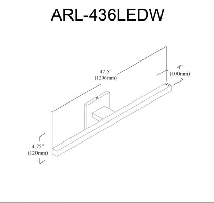 Dainolite Arandel Vanity Light 4d 36w LED Matte Black White Acrylique Diffuseur Lampe|Lumière de coiffeuse Arandel de Dainolite de 4 po de diamètre en acrylique blanc qui diffuse la lumière, avec fini noir mat et ampoule à DEL de 36 W