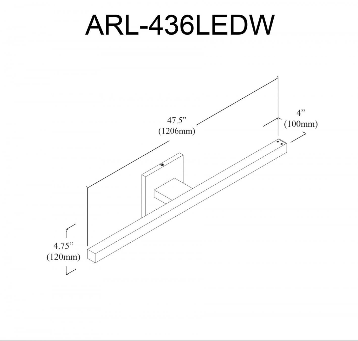 Dainolite Arandel Vanity Light 4d 36w LED Chrome Poli Blanc Acrylique Diffuseur Lampe|Lumière de coiffeuse Arandel de Dainolite de 4 po de diamètre en acrylique blanc qui diffuse la lumière, avec finition chromé poli et ampoule à DEL de 36 W