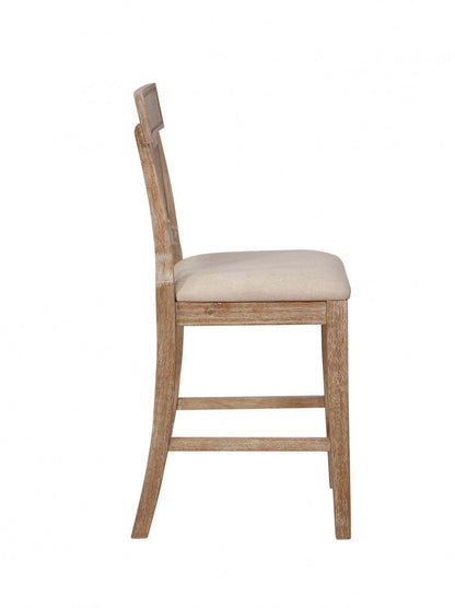 Tabouret Rylan en tissu à hauteur de comptoir - Naturel|Tabouret Rylan de hauteur comptoir en tissu - naturel
