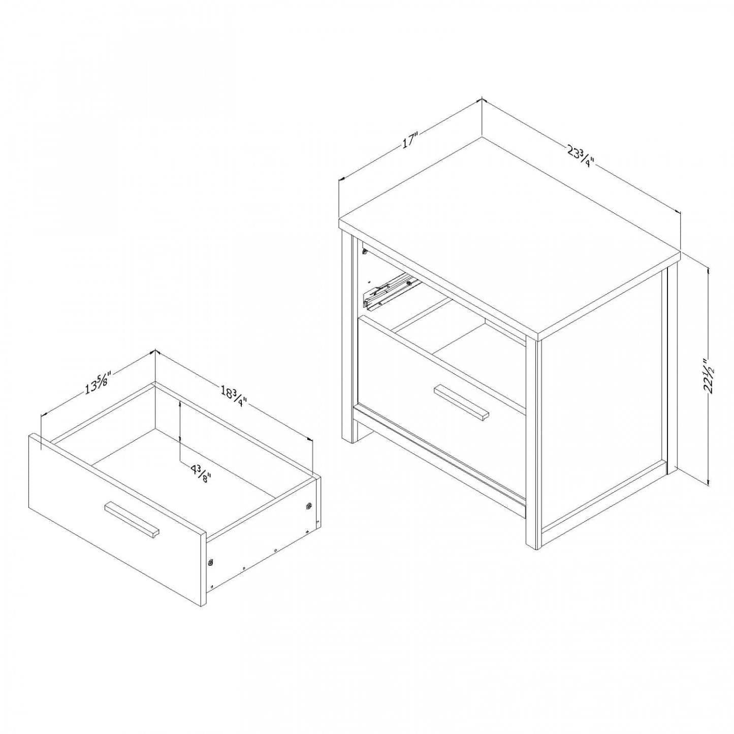 Table de nuit à 2 tiroirs Tao - Noyer naturel | Tao Table de Chevet 2 Tiroirs - Noyer naturel | D83GEJNV