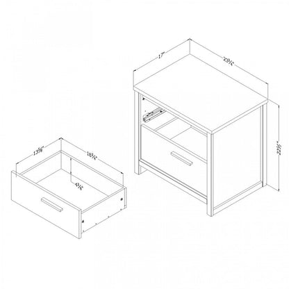 Table de nuit à 2 tiroirs Tao - Noyer naturel | Tao Table de Chevet 2 Tiroirs - Noyer naturel | D83GEJNV
