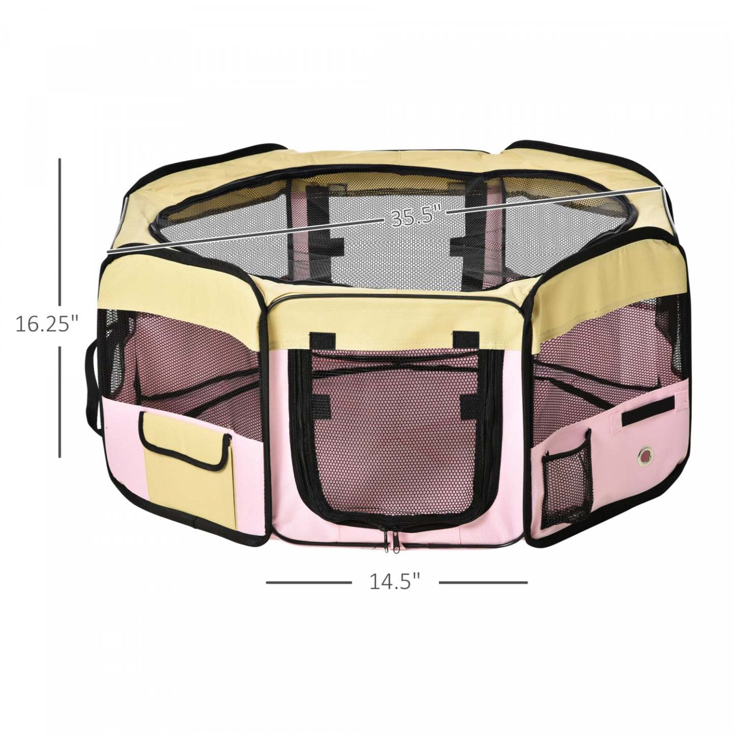 Pawhut 36-inch Large Exercise Puppy Pet Playpen Portable Dog Cat Pet Play Pen Pet Cage Tent Kennel C|Pawhut 5663-1262 Parc Portable Pliable Pour Animal Domestique Doux Chien Chat Stylo D'exercice Caiss