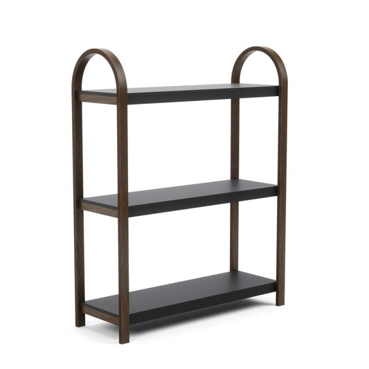 Umbra Modern Bellwood 3-Shelf Library - Noir et Noyer|Bibliothèque moderne Bellwood de Umbra à 3 tablettes - noire et noyer