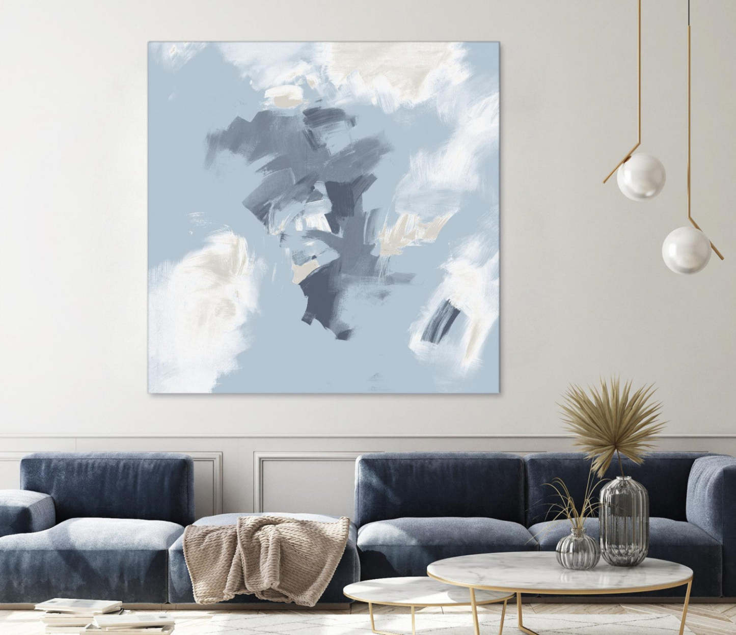 Œuvre d'art murale géante « Peaches And Cream II » 72 x 72