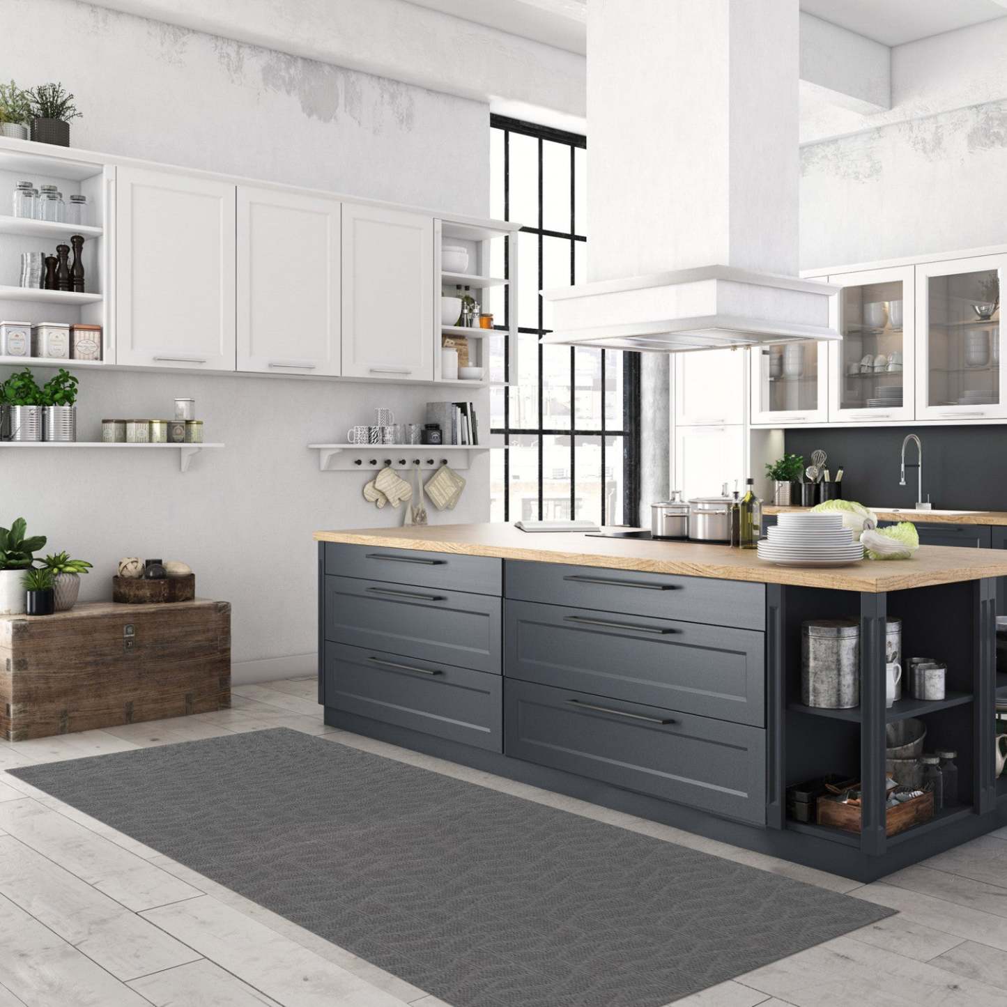 Bellezza Dark Grey 2'2 x 6'0 Area Rug|Carpette Bellezza gris foncé 2 pi 2 po x 6 pi 0 po|D214MTSB