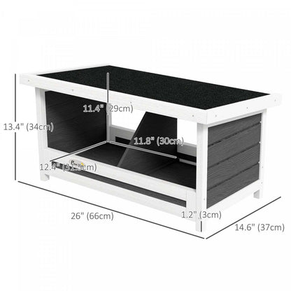 Pawhut Nichoir A Poules, Nichoirs En Bois A 2 Compartiments, Accessoires Pour Poulailler Avec Toit En Bitume