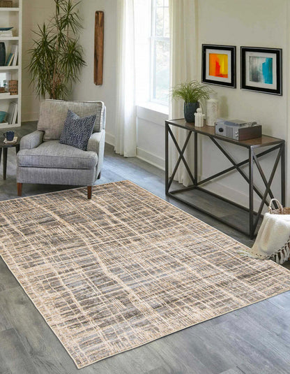 Tapis à carreaux gris - 244 x 305 cm | Carpette Lattice grise - 244 x 305 cm