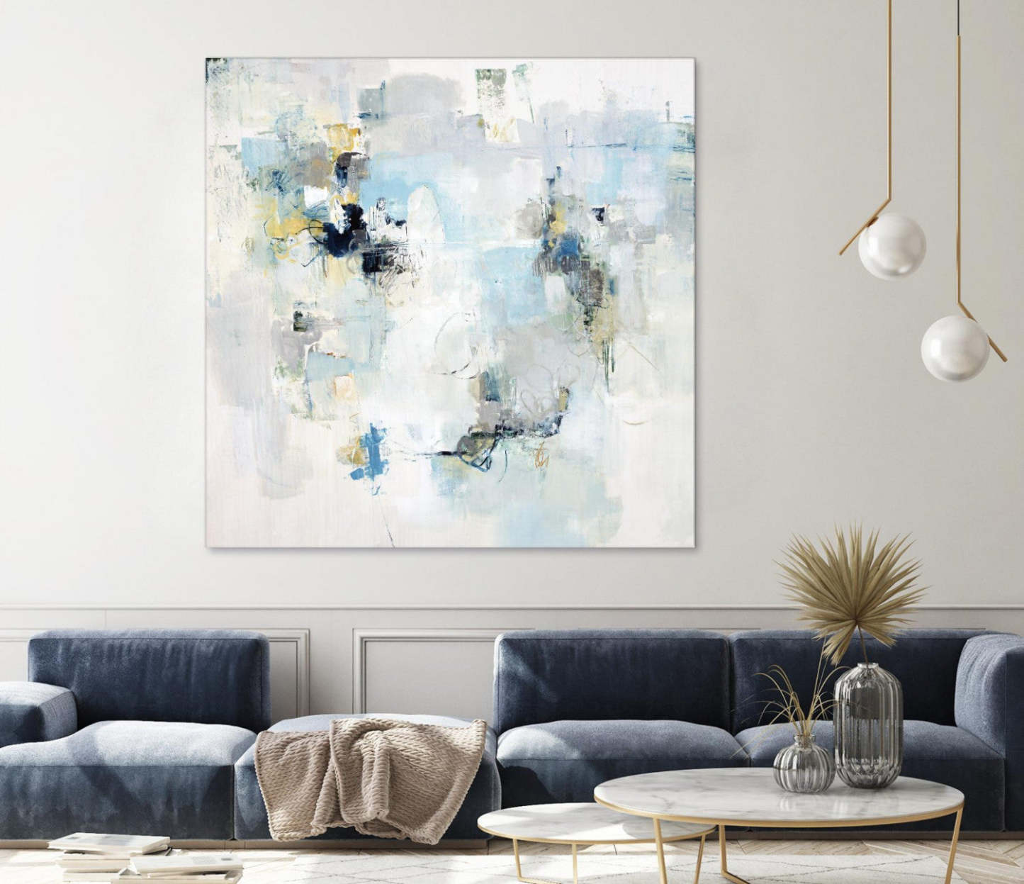 Œuvre d'art murale géante « Color Kernel » 54 x 54