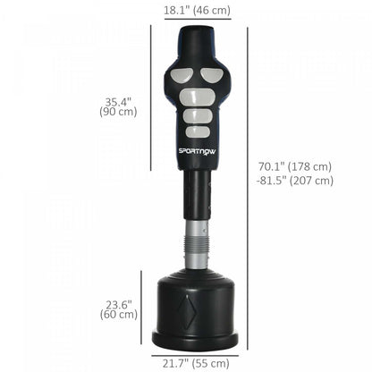 Soozier Sac de frappe autonome avec base remplissable pour utilisation à domicile