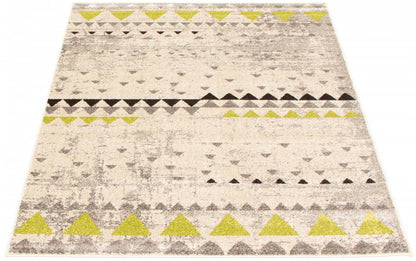 Tapis Raja ivoire-vert - 7'10 x 10'2|Carpette Raja ivoire-verte - 7 pi 10 pox 10 pi 2 po| D2AQKPCY