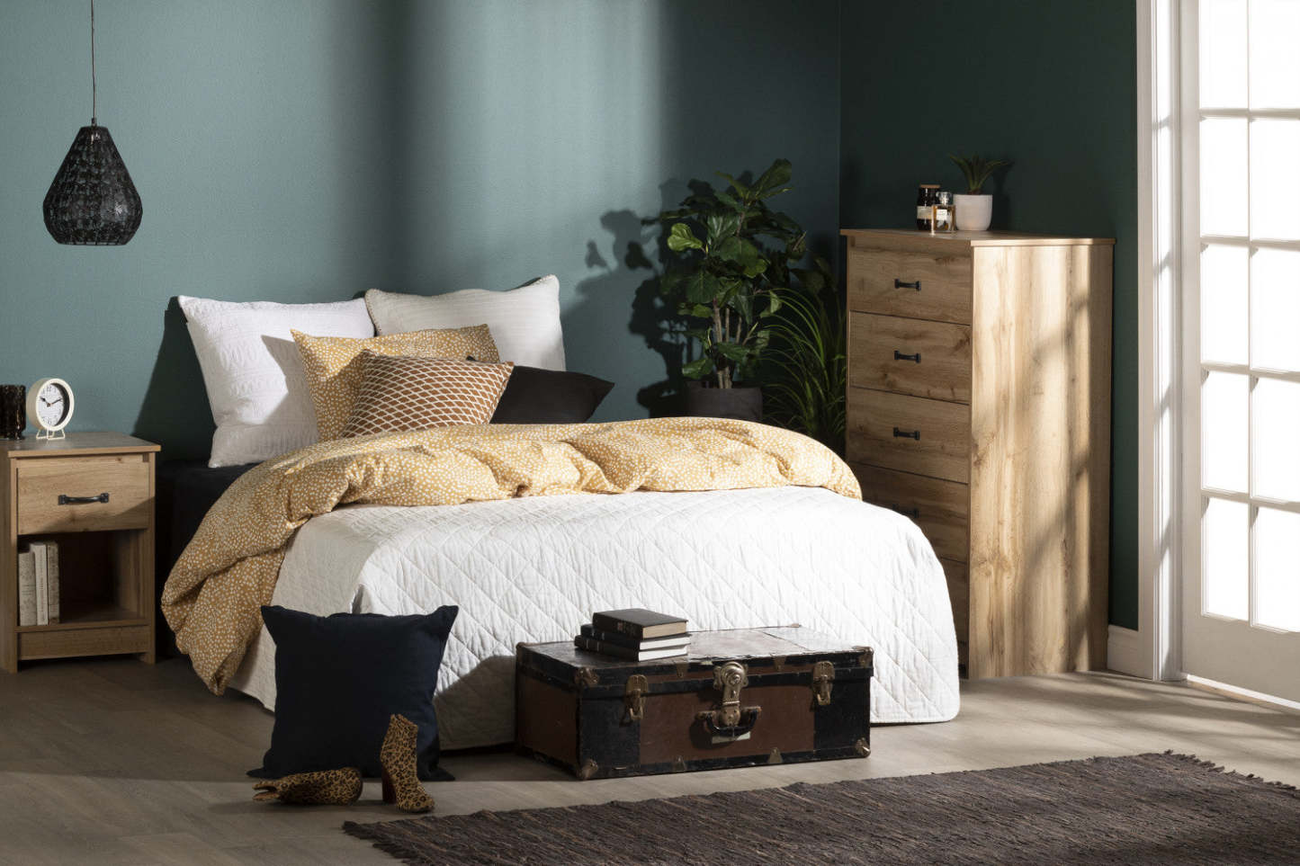 Commode 5 tiroirs Tassio - Chêne Nordik | Commode Tassio 5 Tiroirs - Chêne Nordique