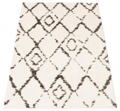 Serafina Ivory Shag 3'11 x 6'0 Area Rug|Carpette à poil long Serafina ivoire 3 pi 11 po x 6 pi 0 po|D86F2ZM6