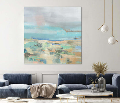 Œuvre d'art murale géante « Marée basse I » 72 x 72