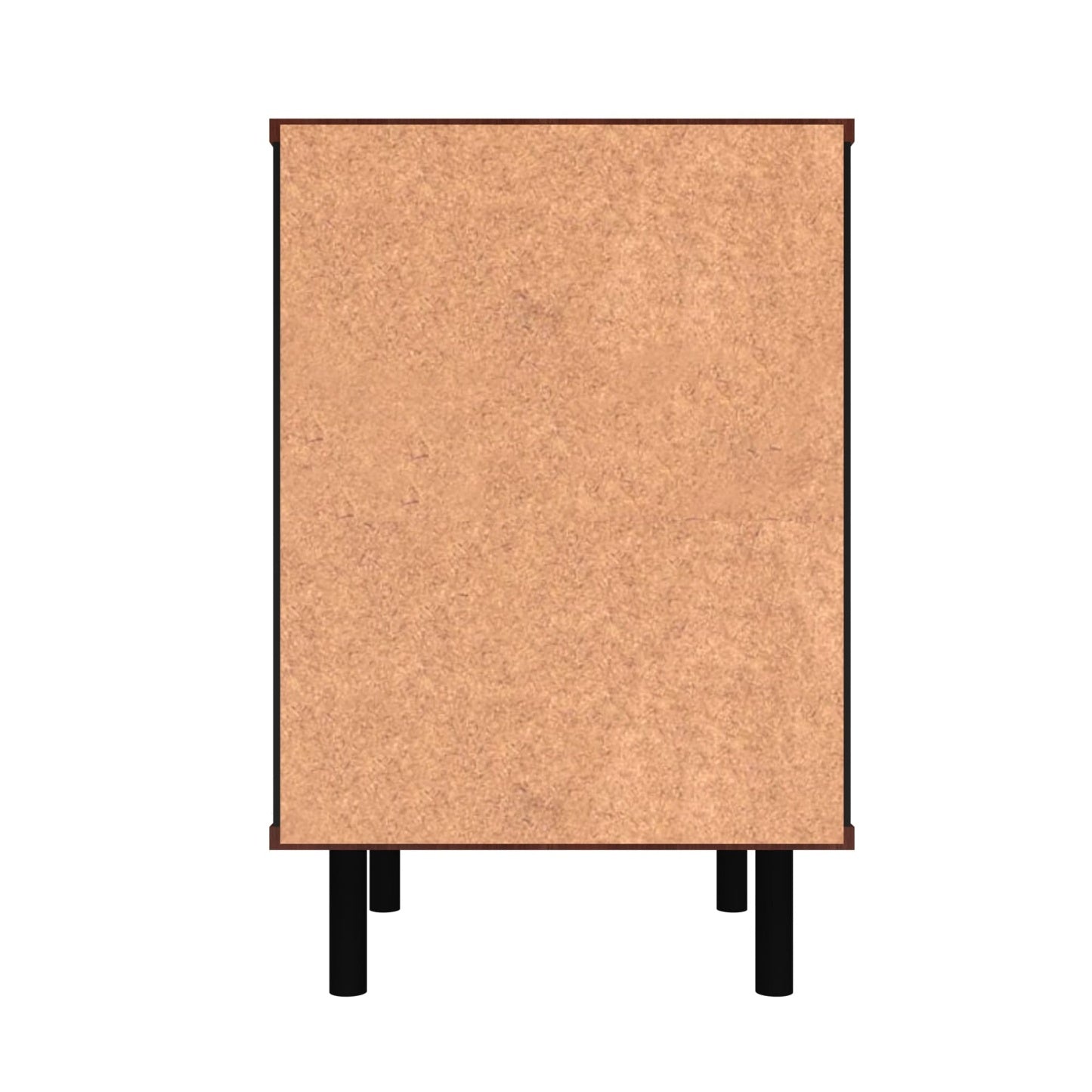 Table de nuit Mosholu de Manhattan Comfort avec 2 tablettes - noir et brun noix