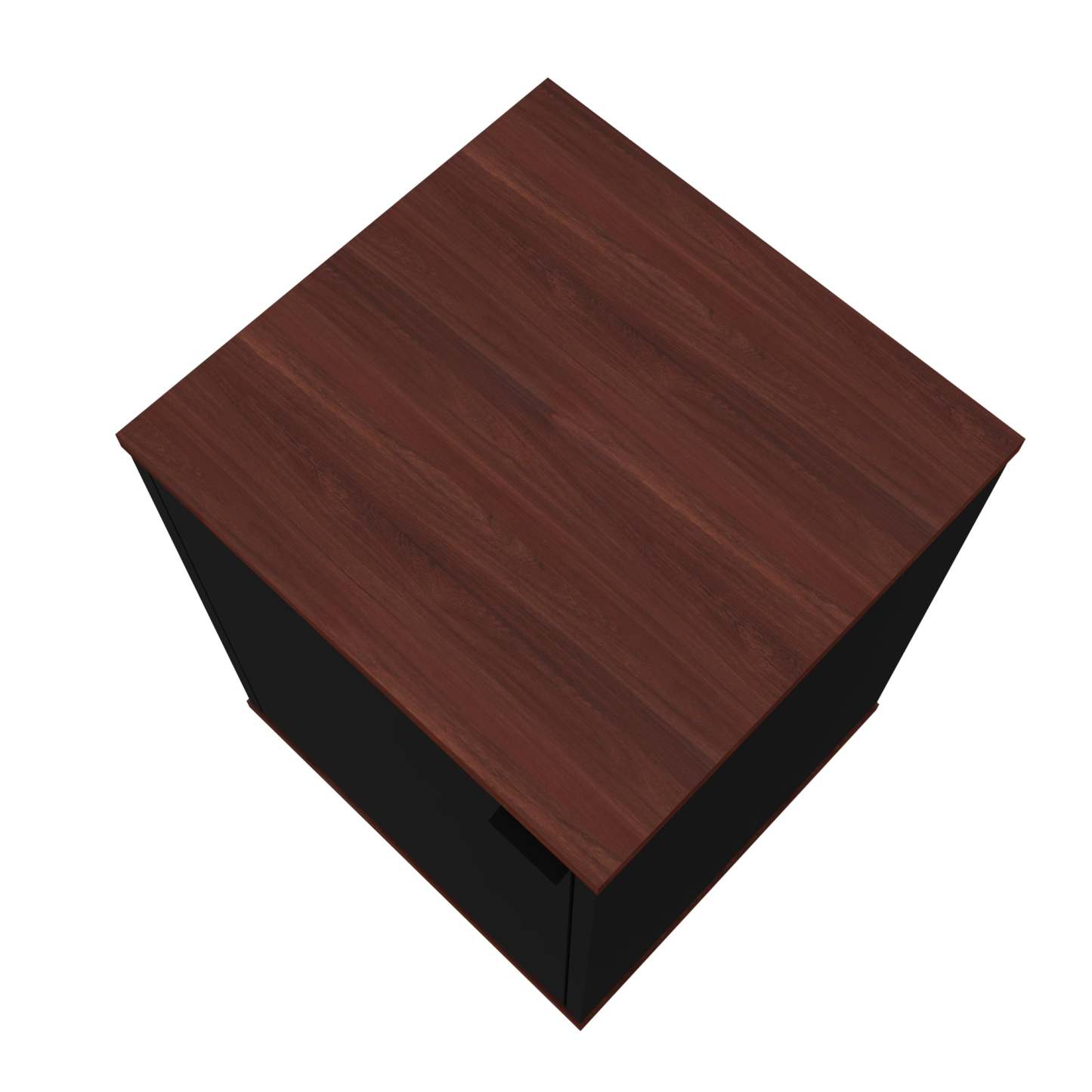 Table de nuit Mosholu de Manhattan Comfort avec 2 tablettes - noir et brun noix