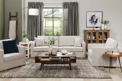 78 Lampadaire Arc en Acier Brossé avec Abat-Jour en Lin|Lampe à pied arquée de 78 po acier brossé avec abat-jour en lin