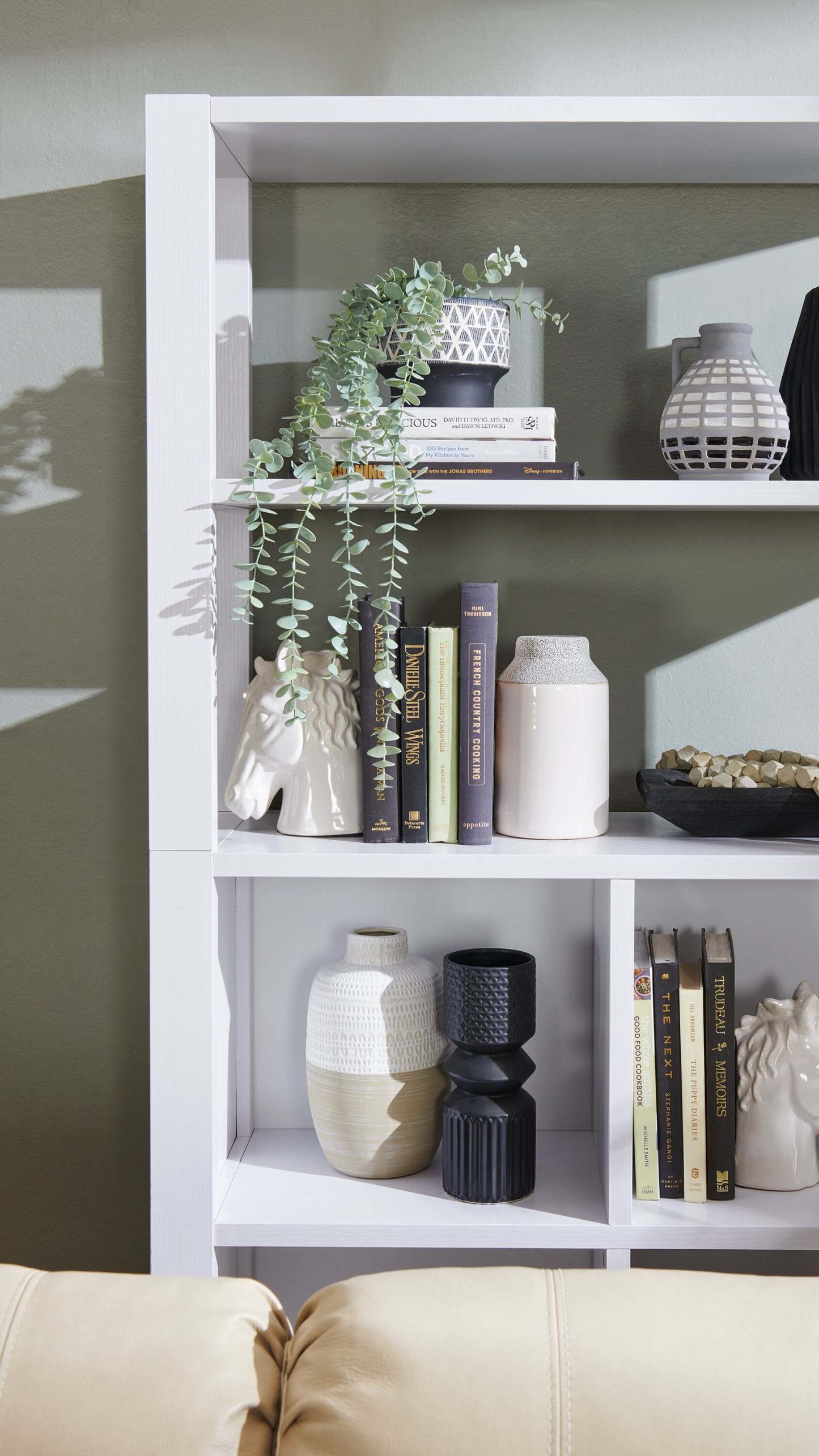 Bibliothèque Oscar Owen 36 avec tiroir et 6 étagères - Blanc|Bibliothèque Oscar Owen de 36 po avec tiroir et 6 tablettes - blanche