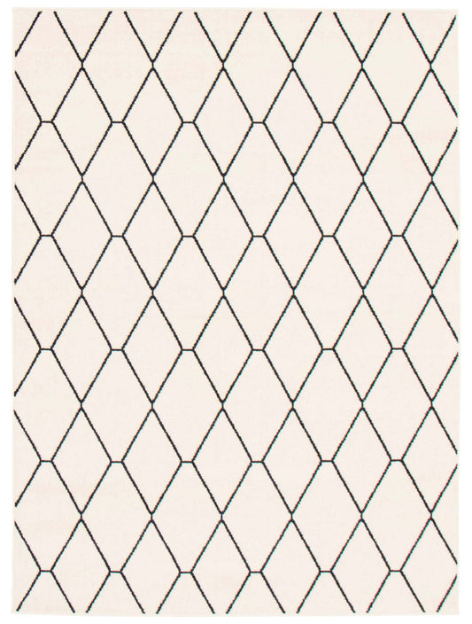 Tapis August blanc-bleu marine 7'10 x 10'2 | D86F3GW0