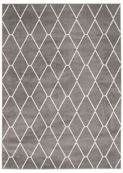 Tapis August gris foncé-blanc 5'3 x 7'3|Carpette August gris foncéblanc 5 pi 3 po x 7 pi 3 po|D86FMWKR
