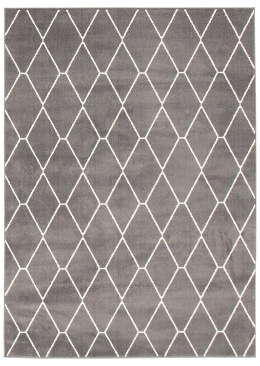 Tapis August gris foncé-blanc 5'3 x 7'3|Carpette August gris foncéblanc 5 pi 3 po x 7 pi 3 po|D86FMWKR