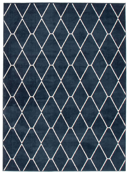 Tapis August bleu marine et blanc 6'7 x 9'6 | D86FYRS4