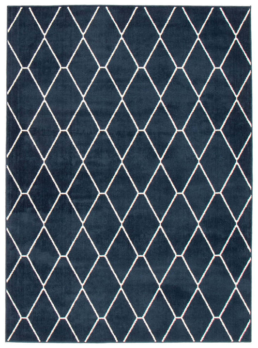 Tapis August bleu marine et blanc 6'7 x 9'6 | D86FYRS4