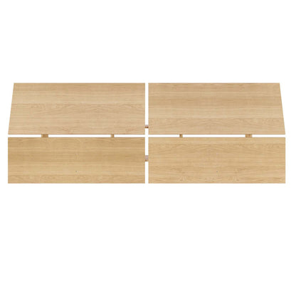 Tête de lit à panneau panoramique pour grand lit Nordika - Érable naturel | Tête de lit à panneaux panoramiques Nordika pour grand lit - érable naturel | D08H9P1V