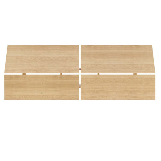 Tête de lit à panneau panoramique pour grand lit Nordika - Érable naturel | Tête de lit à panneaux panoramiques Nordika pour grand lit - érable naturel | D08H9P1V