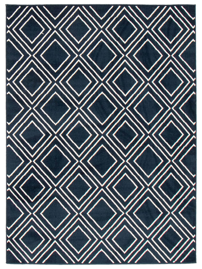 Tapis August Geod Marine-Blanc 7'10 x 10'2|Carpette August bleu marine géodeblanc 7 pi 10 po x 10 pi 2 po|D86FPZK9