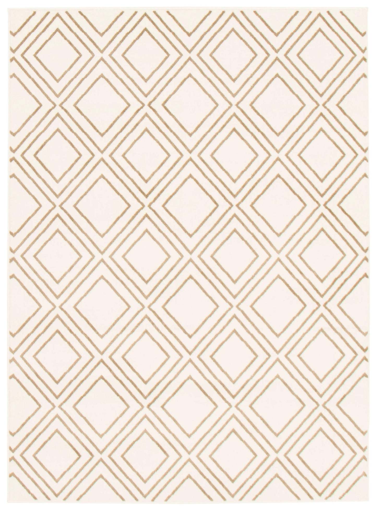 Tapis August Geod Blanc-Tan 5'3 x 7'3|Carpette August blanc géodebrun clair 5 pi 3 po x 7 pi 3 po|D86FE76R