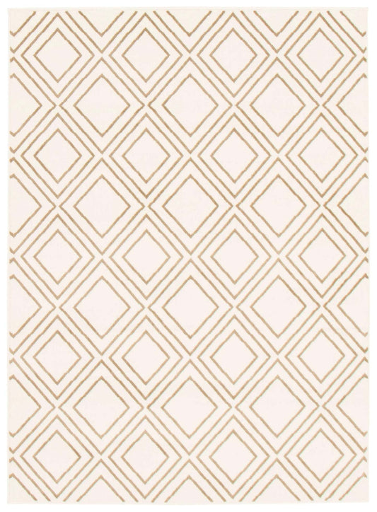 Tapis August Geod Blanc-Tan 6'7 x 9'6|Carpette August blanc géodebrun clair 6 pi 7 po x 9 pi 6 po|D86FNPHR
