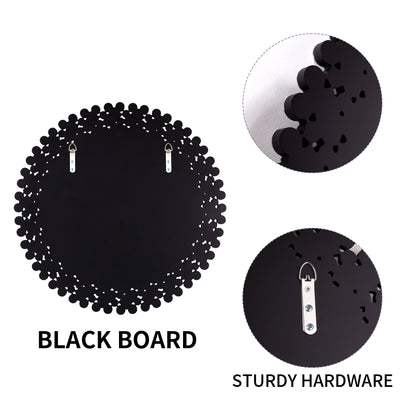 Miroir mural rond à accent de cristal