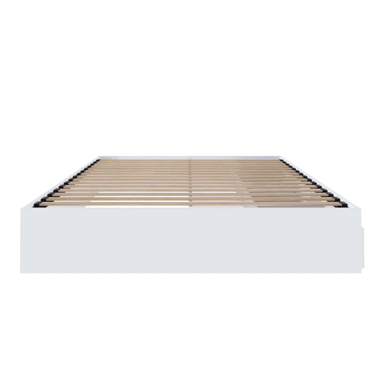 Lit plateforme queen Nordika - Blanc | Grand lit plateforme Nordika - blanc | D08HI1G6