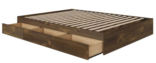 Lit plateforme queen Nordika - Truffe | Grand lit plateforme Nordika - truffe | D08HX19J