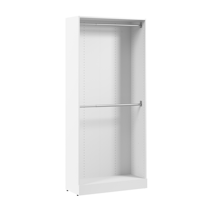 Bestar Florence 35 Modular Double Hanging Closet System - White|Système de garde-robe modulaire à 2 espaces pour suspension Florence de Bestar de 35 po - blanc